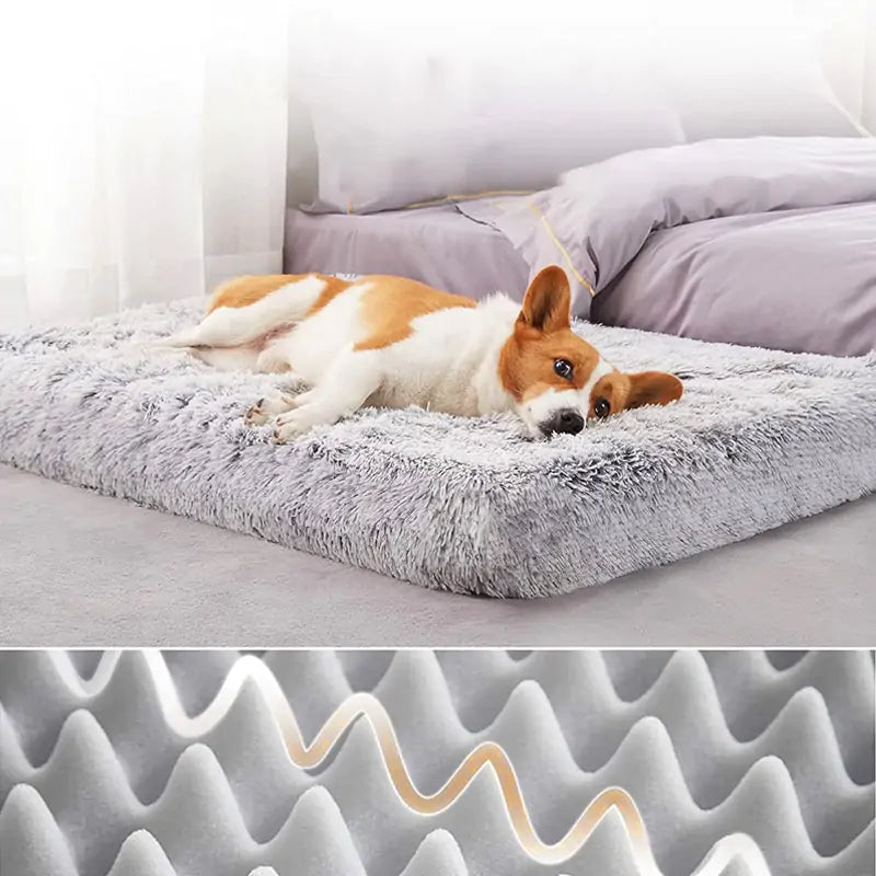 Fluffy Comfy Plush Washable Dog Bed