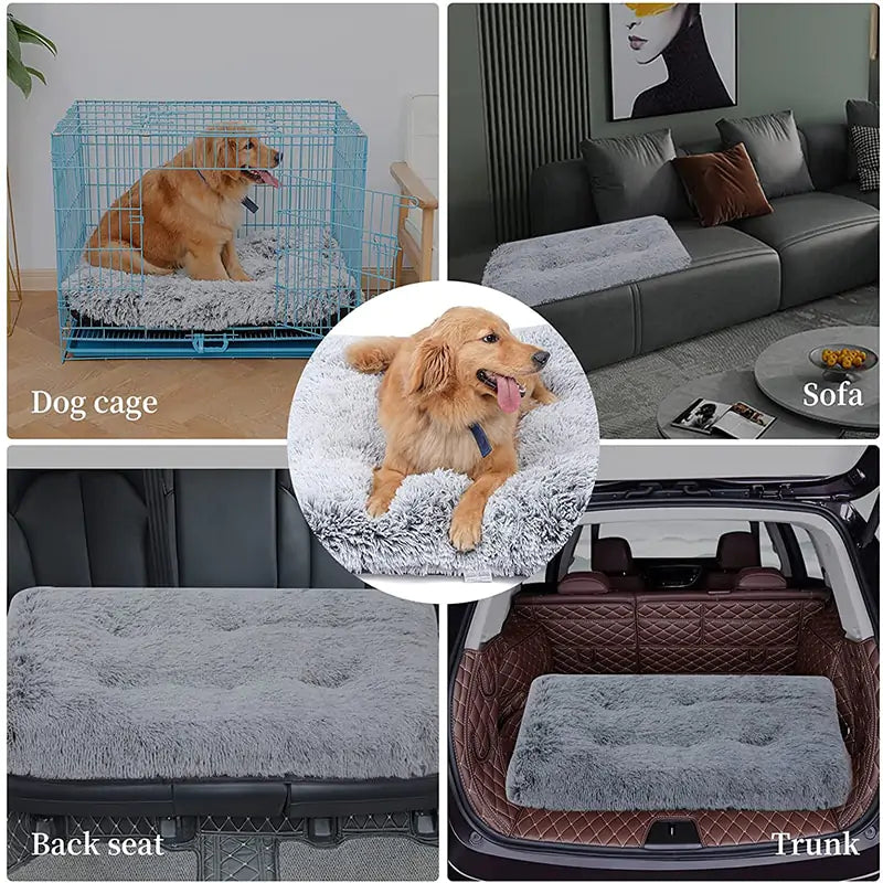 Fluffy Comfy Plush Washable Dog Bed